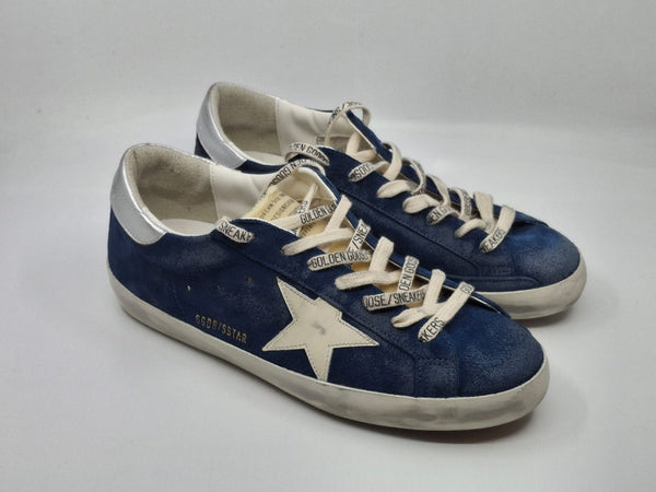 SuperStar - bleu aviateur étoile creme talon argent