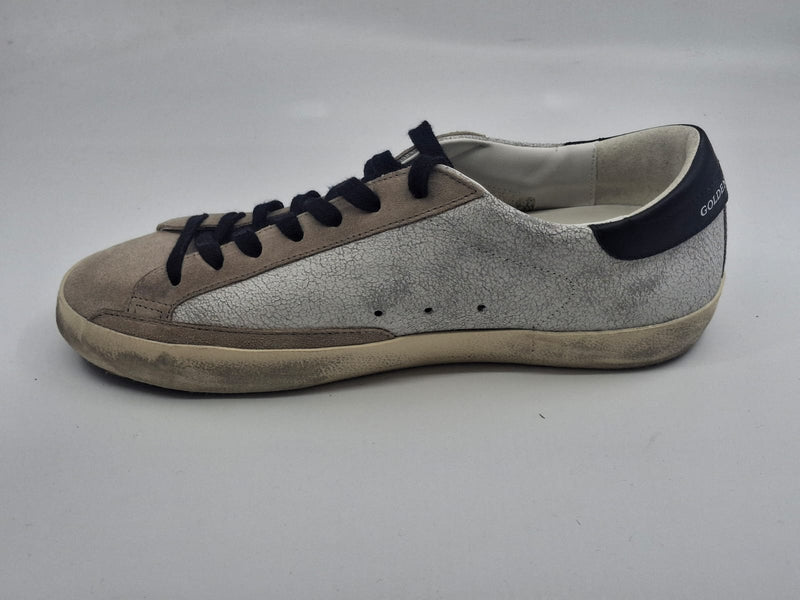 Superstar - blanche suede étoile bleu