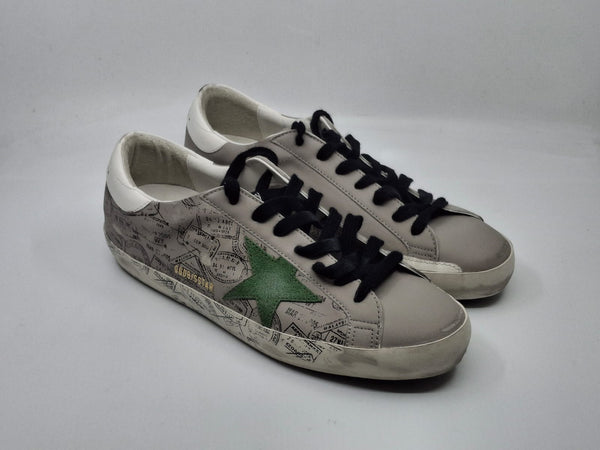 SuperStar - Taupe etoile olive talon blanc
