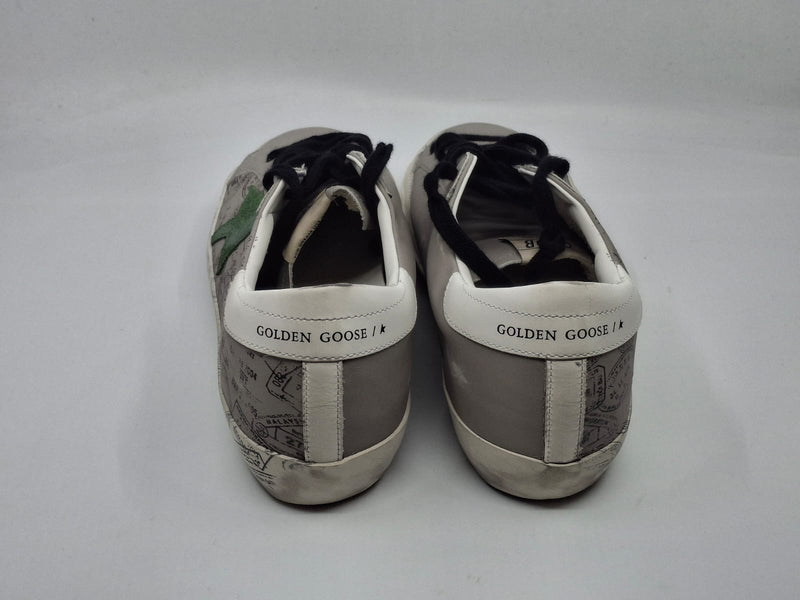 SuperStar - Taupe etoile olive talon blanc