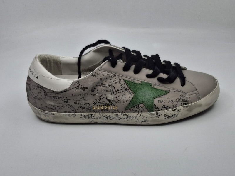 SuperStar - Taupe etoile olive talon blanc