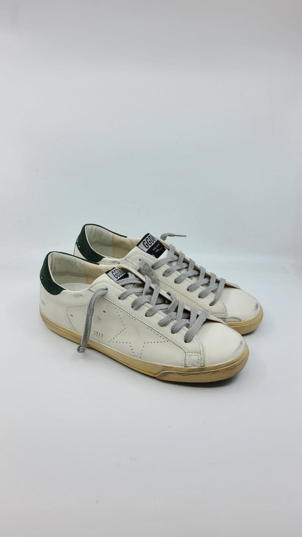 SuperStar - Skate blanche talon vert