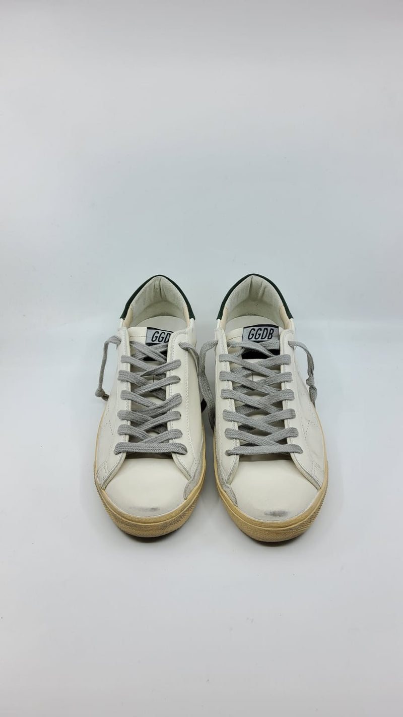 SuperStar - Skate blanche talon vert