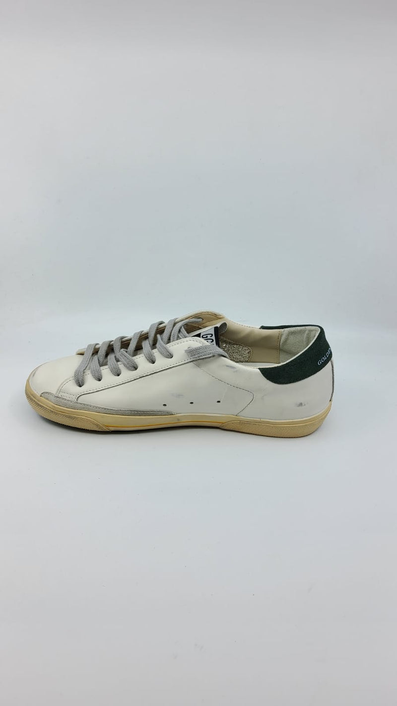 SuperStar - Skate blanche talon vert