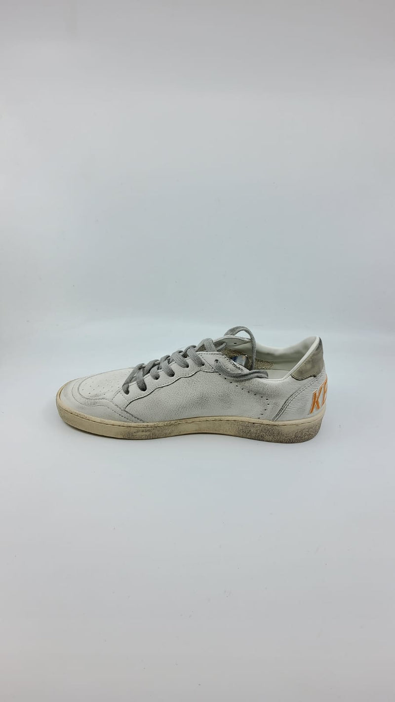 Ball Star - Blanche étoile suede bleu