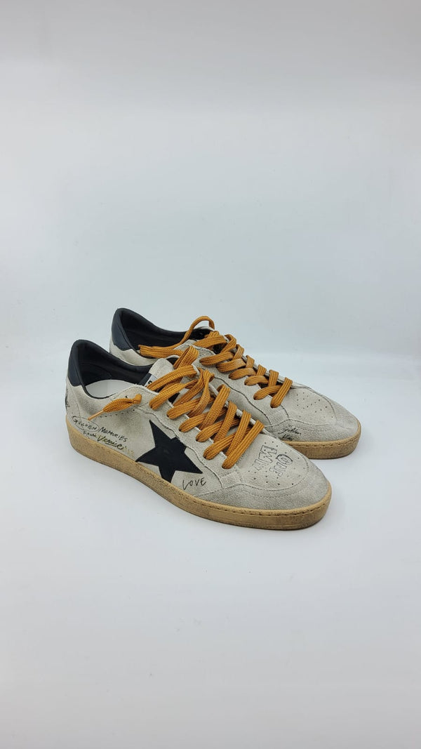 Ball Star - Grise suede étoile noire et talon noir