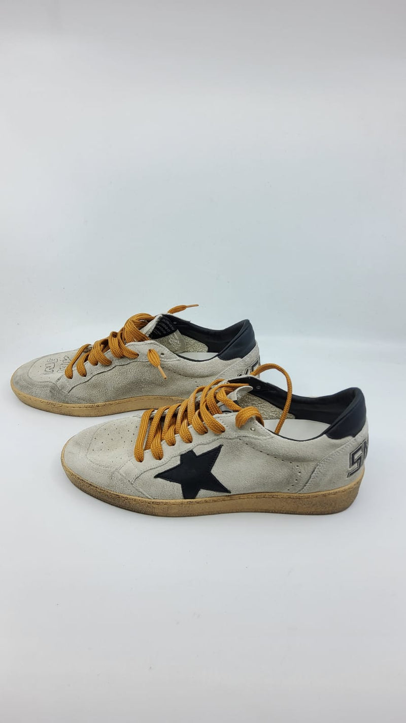 Ball Star - Grise suede étoile noire et talon noir
