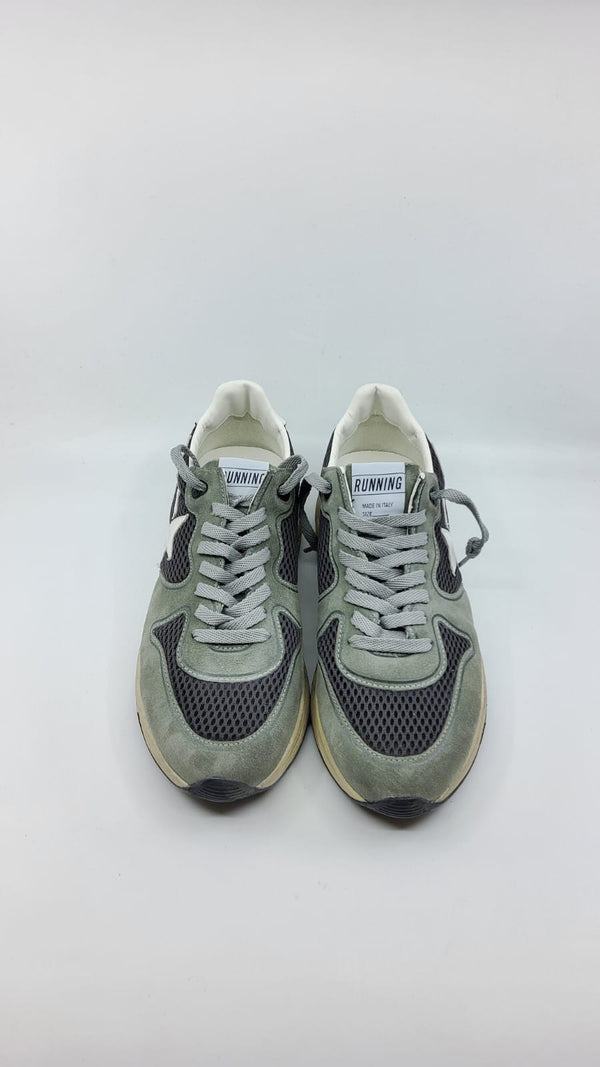 Running Sole - Suede verte étoile blanche talon blanc