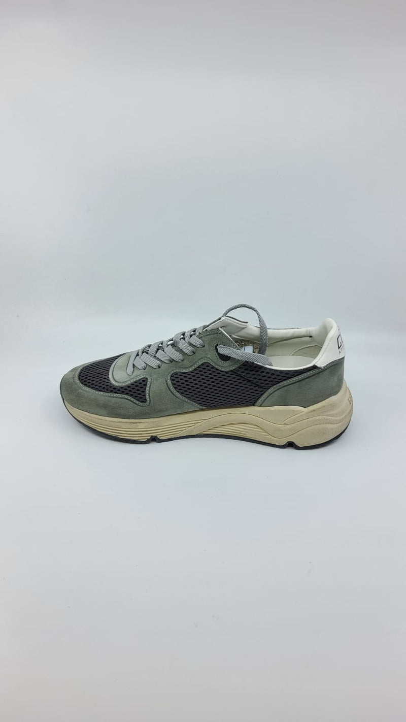 Running Sole - Suede verte étoile blanche talon blanc