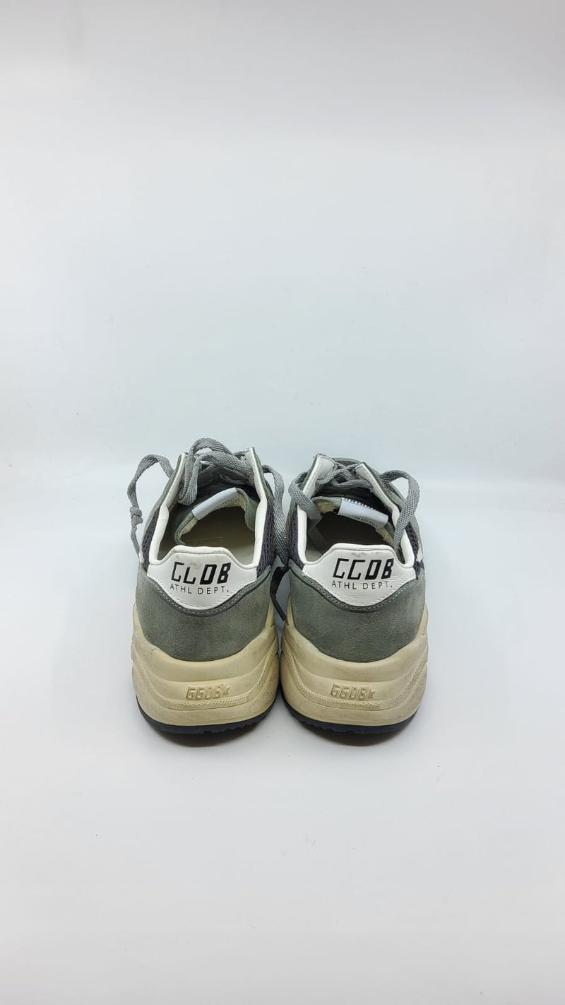Running Sole - Suede verte étoile blanche talon blanc