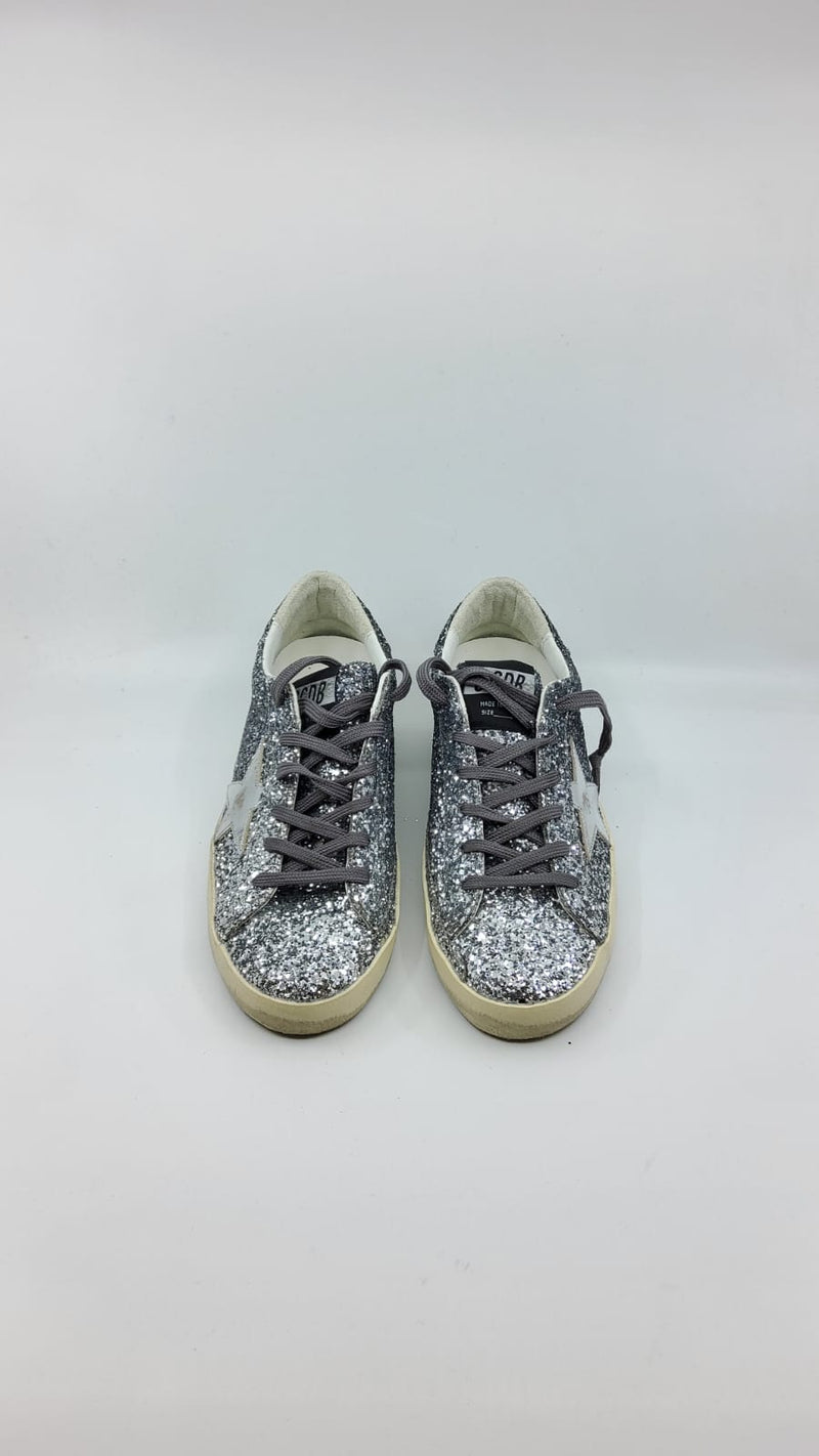 SuperStar - Pailletté noire étoile argent