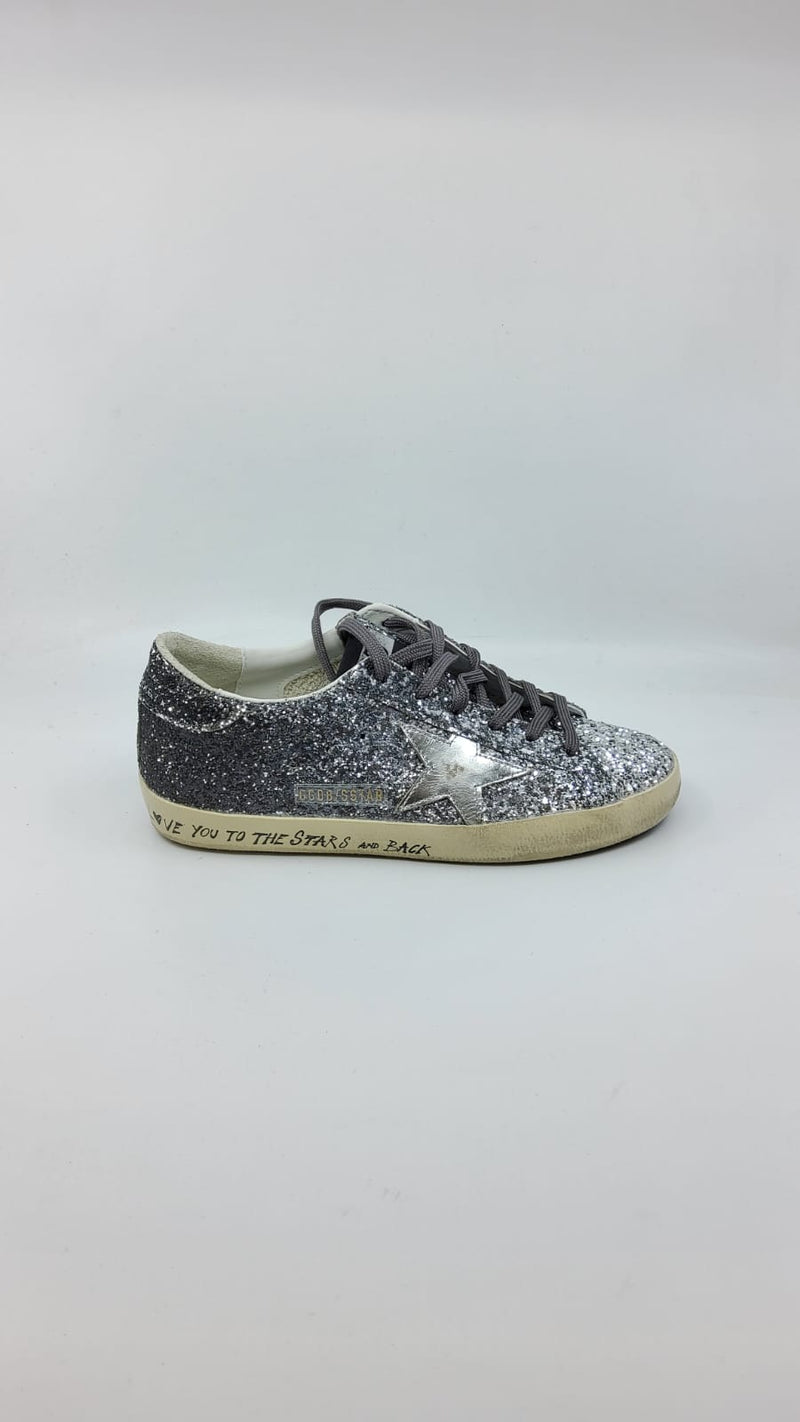 SuperStar - Pailletté noire étoile argent