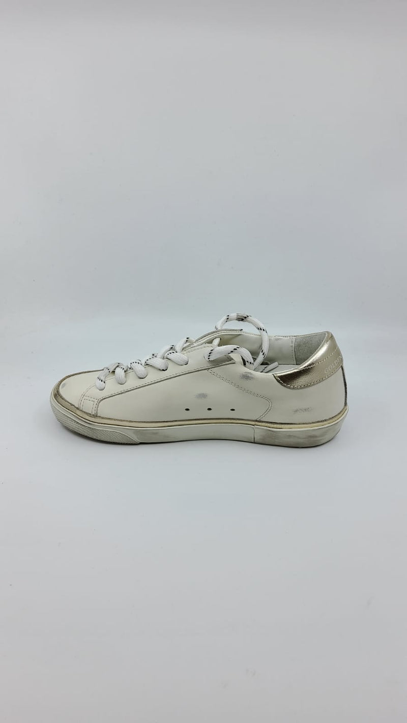 SuperStar - Blanche étoile argentée et talon argenté