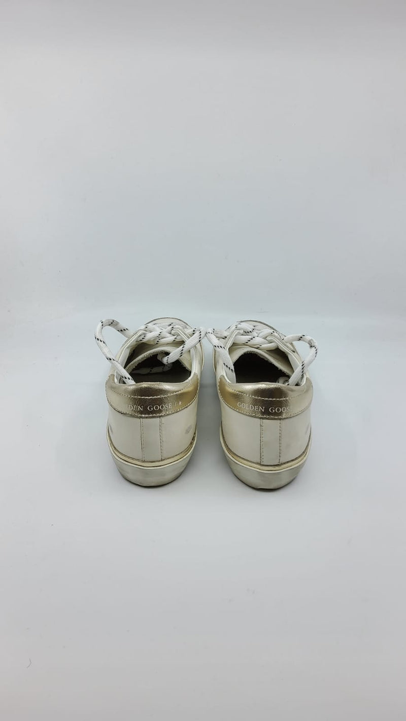 SuperStar - Blanche étoile argentée et talon argenté