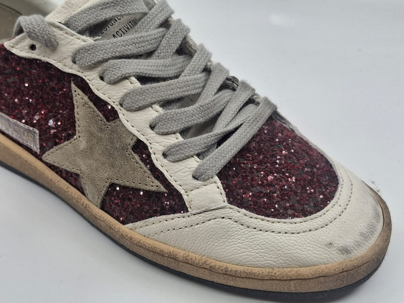 Ballstar - bordeaux étoiles suede