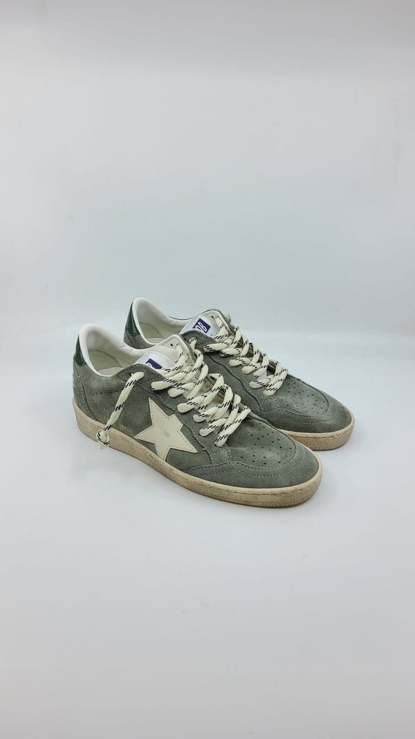 Ball Star - Suede Verte étoile blanche talon noir