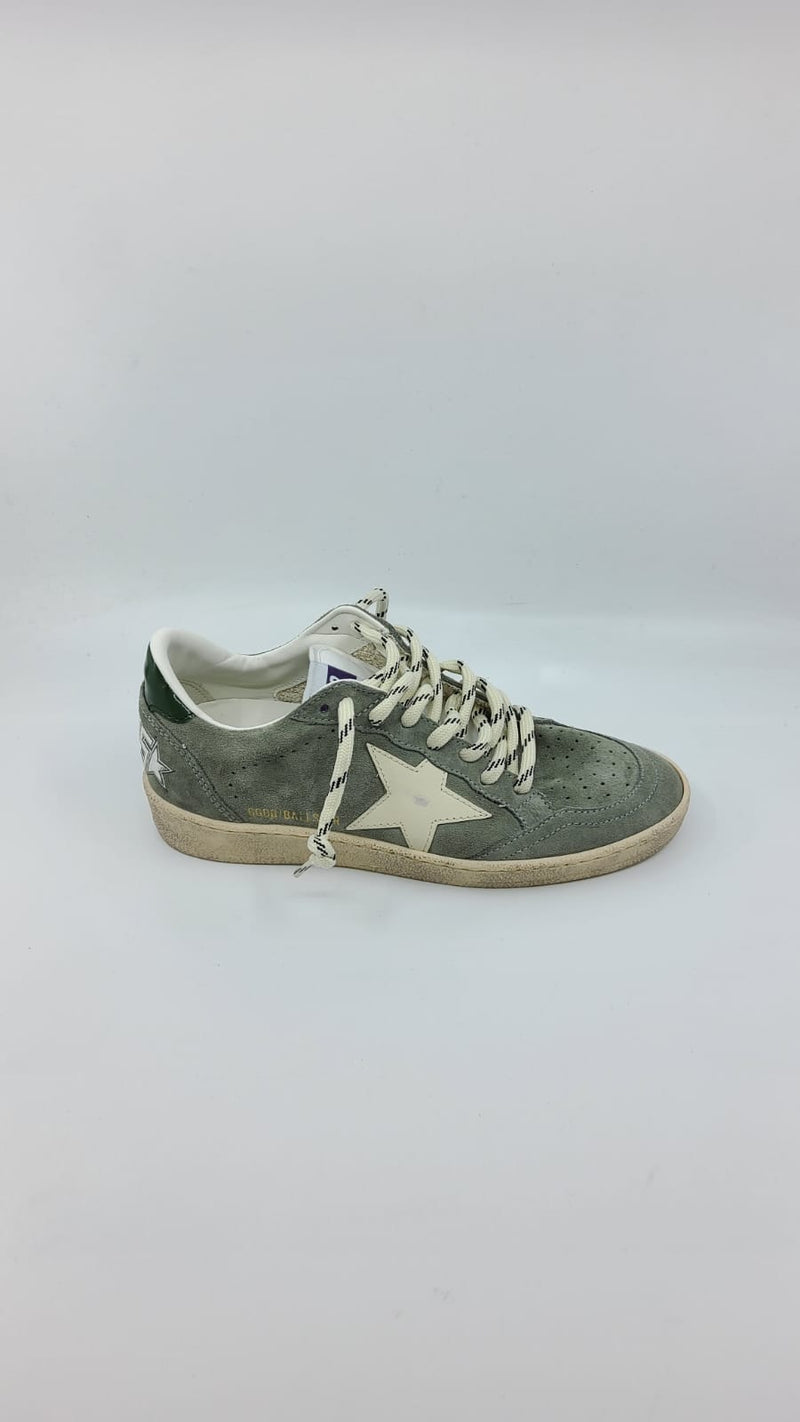 Ball Star - Suede Verte étoile blanche talon noir