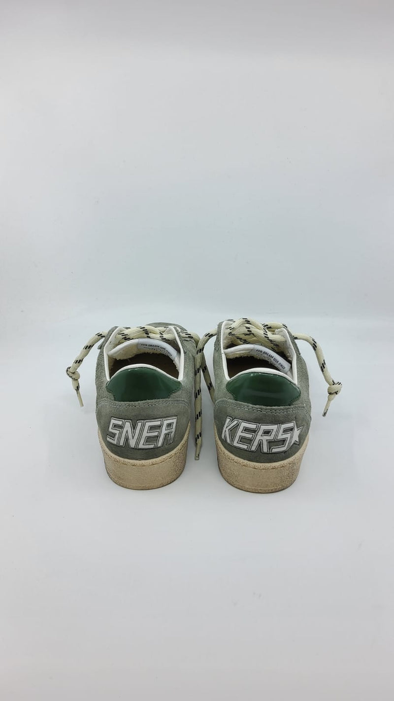 Ball Star - Suede Verte étoile blanche talon noir
