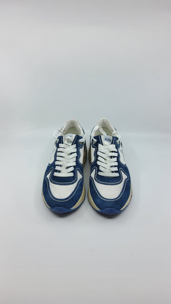 Running Sole - Blanche et bleu étoile grise