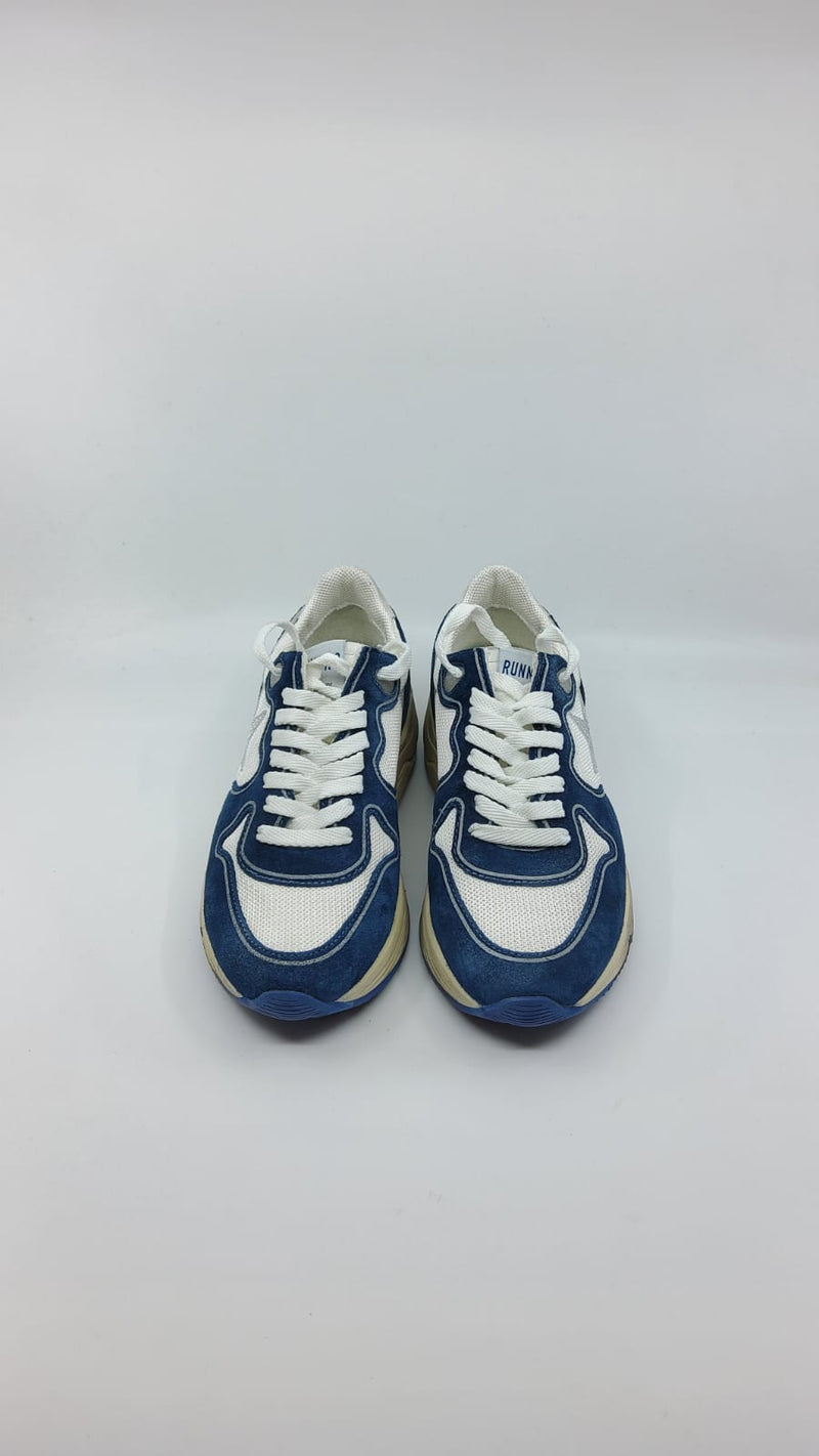 Running Sole - Blanche et bleu étoile grise