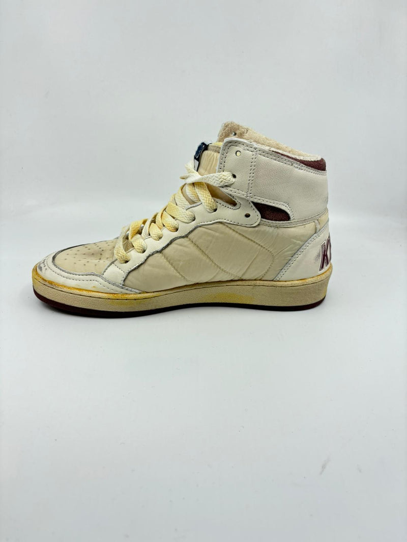 SkyStar - beige étoile marron talon léopard signature Golden Goose