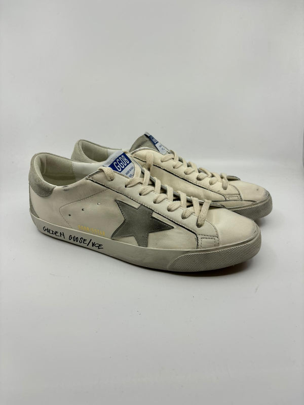 Superstar - Classic blanche étoile grisé suede talon suede