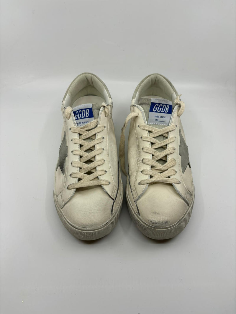 Superstar - Classic blanche étoile grisé suede talon suede