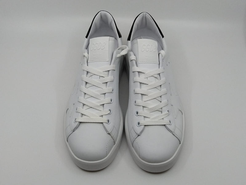 Purestar - empeigne en cuir blanc talon noir Golden Goose