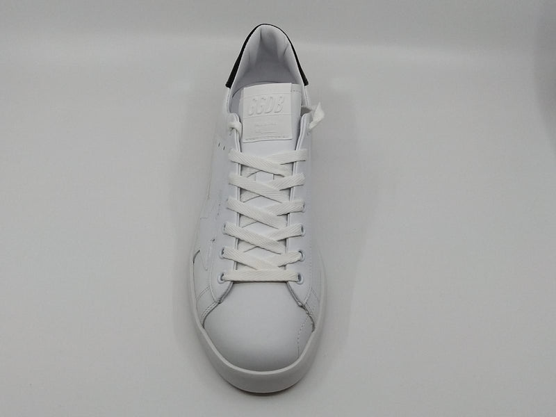 Purestar - empeigne en cuir blanc talon noir Golden Goose