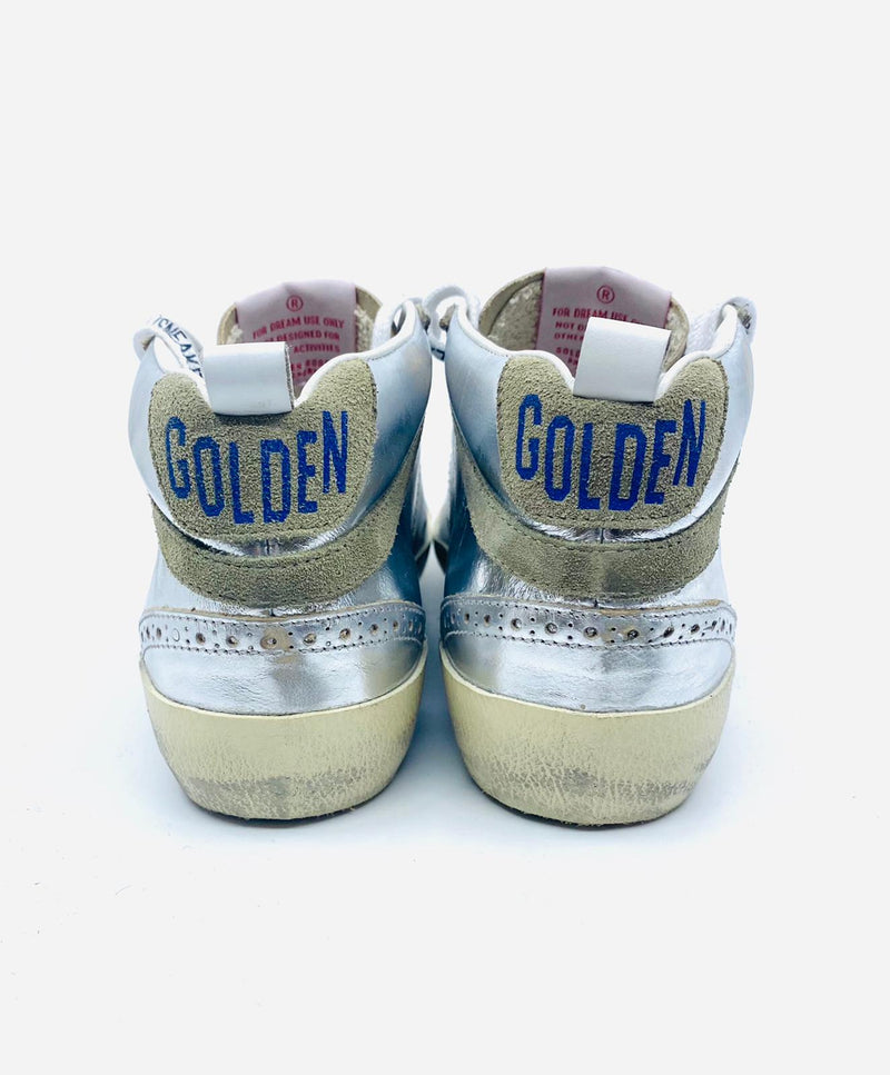 Mid Star - argenté étoile suede Golden Goose