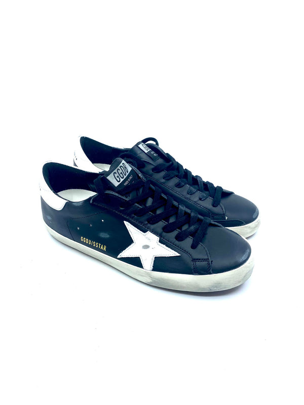 Superstar - noire étoile blanche talon blanc