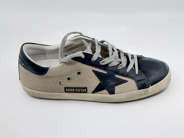 Superstar - étoile noire languette noire beige