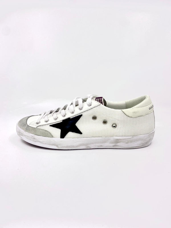 Super Star - Blanche étoile noir talon beige