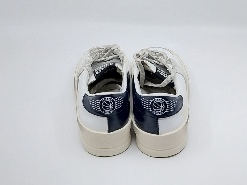 Stardan - Blanche étoile suede talon bleu Golden Goose