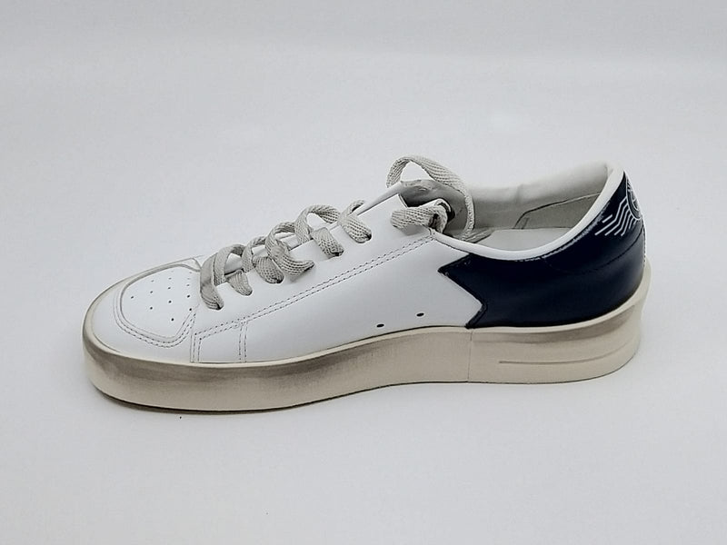 Stardan - Blanche étoile suede talon bleu Golden Goose